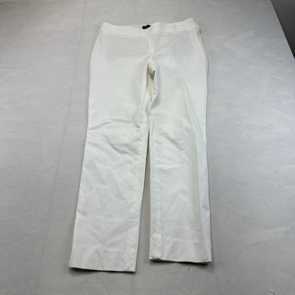 Talbots Women's 6 White Chatham Ankle Pant Slim Stretch
